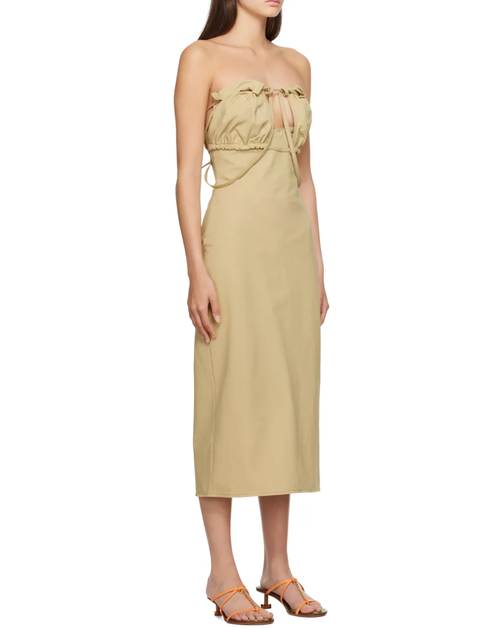 Strapless Cut-Out Detail Dress