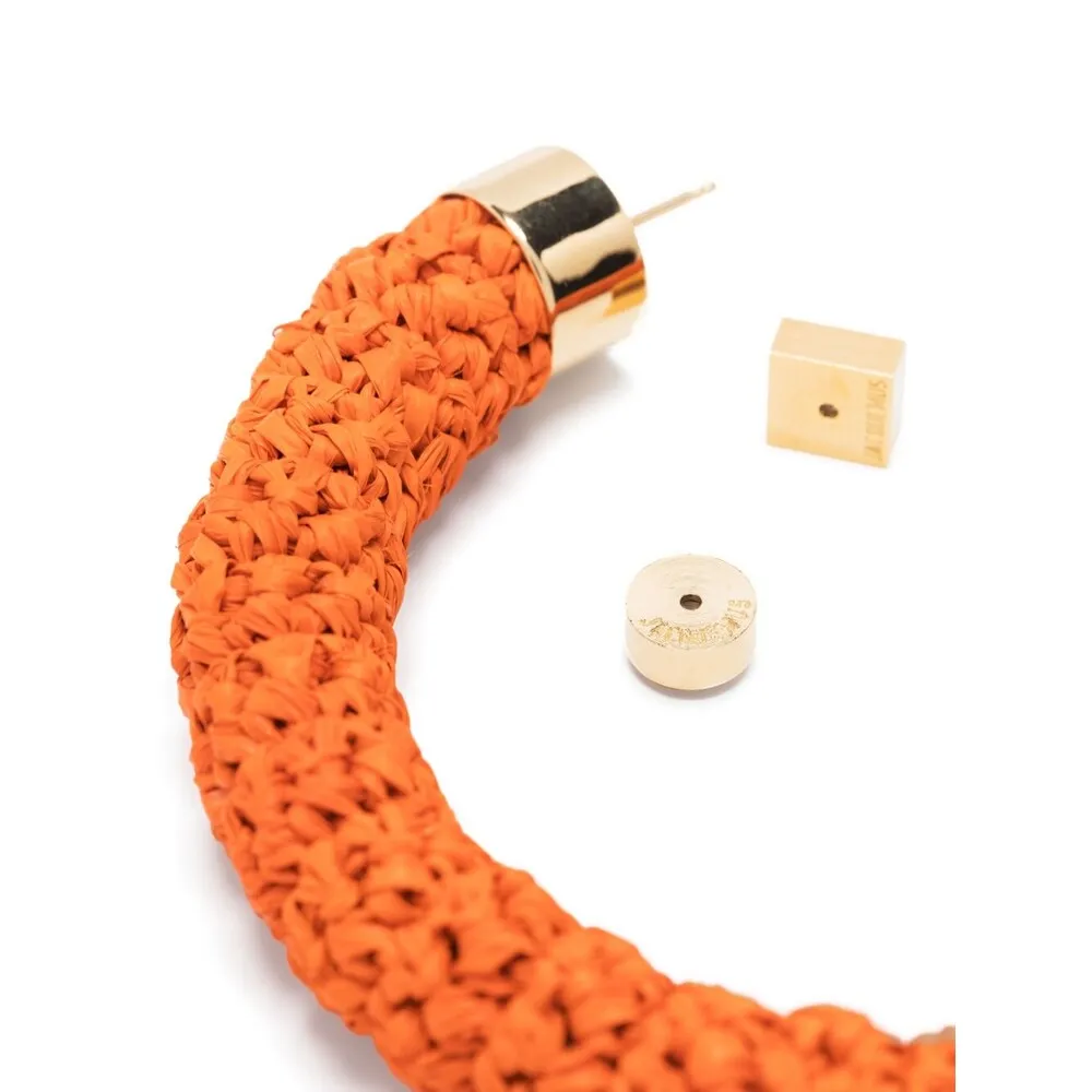 Les CrÉOles Raphia Hoop Earrings
