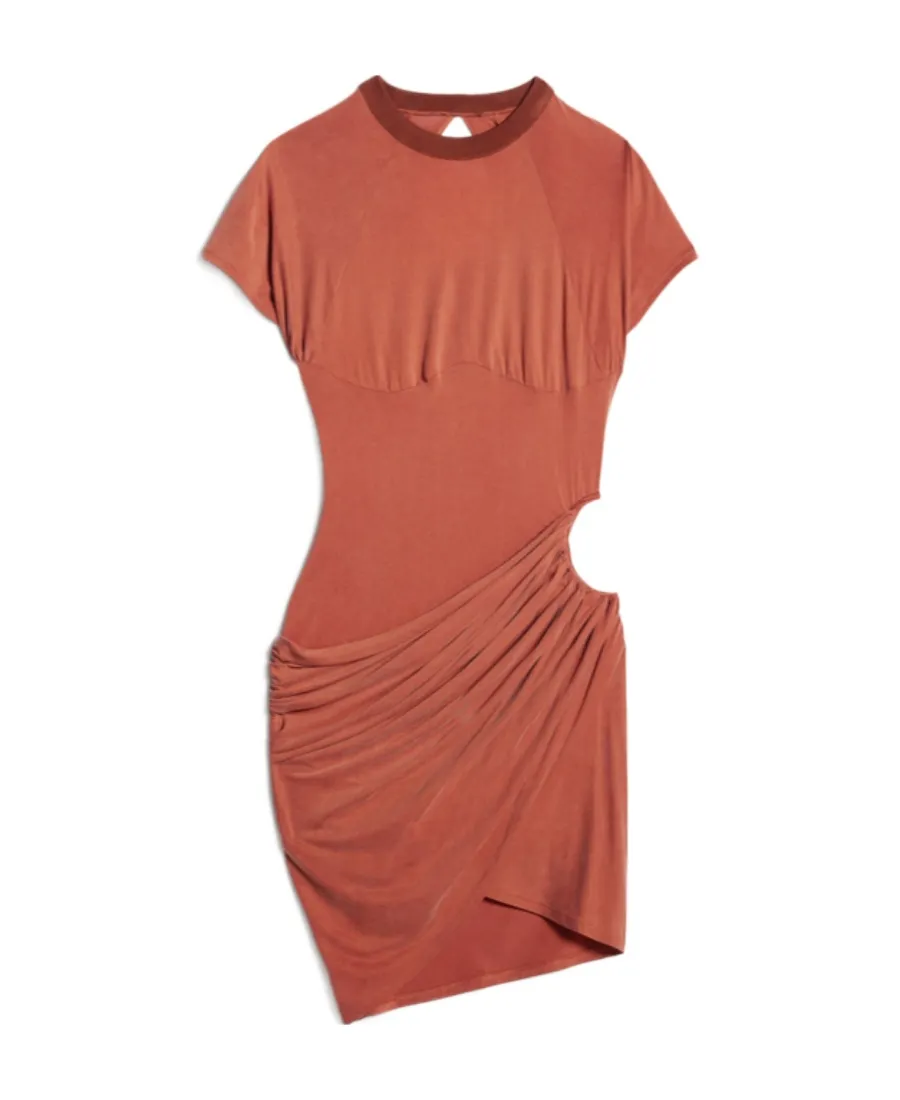 La Robe Espelho Cut-Out Draped Minidress