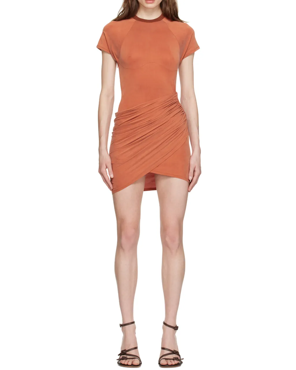 La Robe Espelho Cut-Out Draped Minidress
