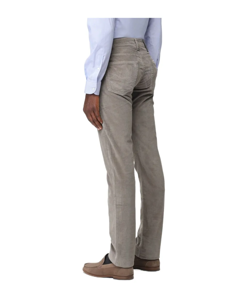 Logo Patch Low-Rise Corduroy Trousers