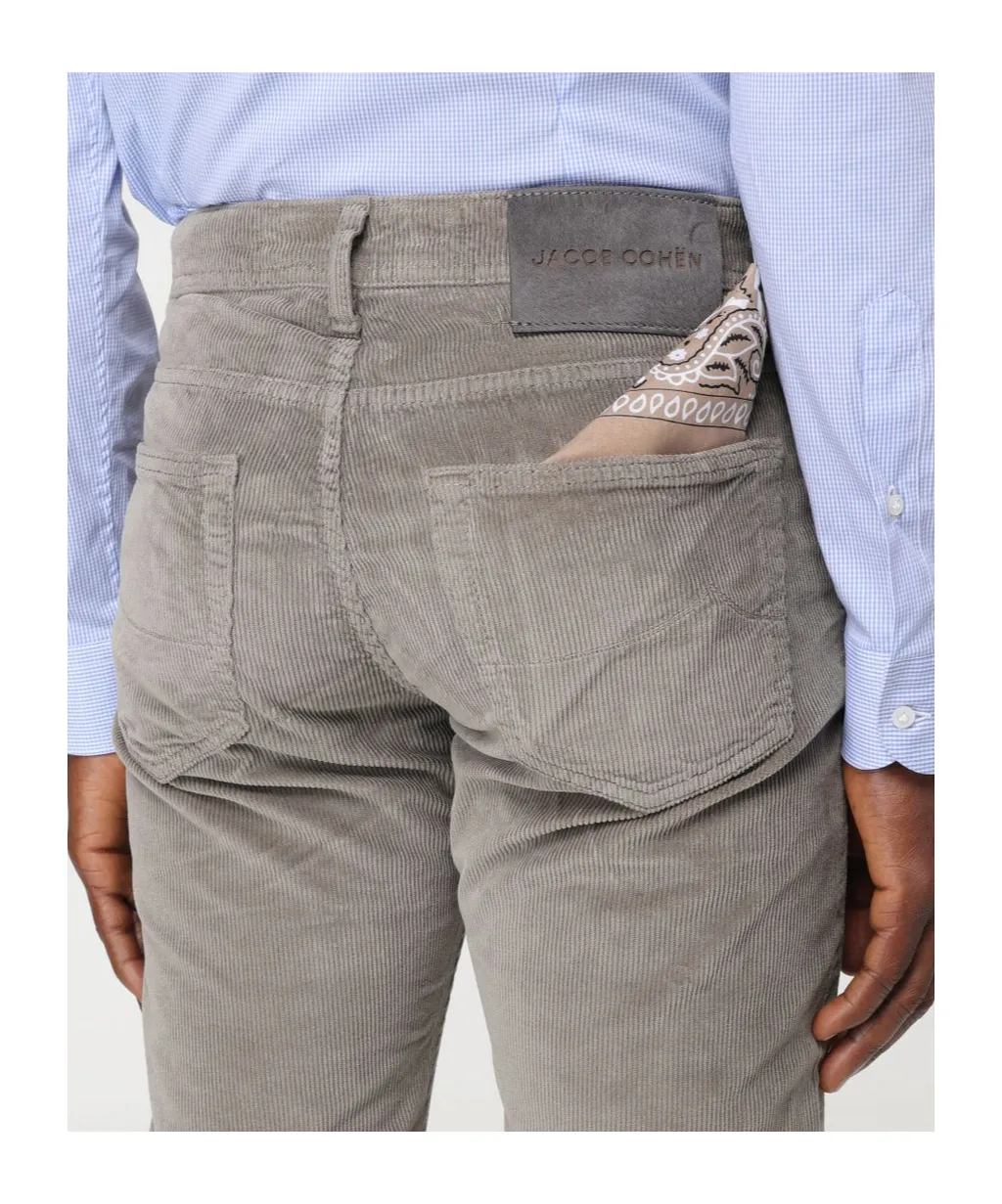 Logo Patch Low-Rise Corduroy Trousers