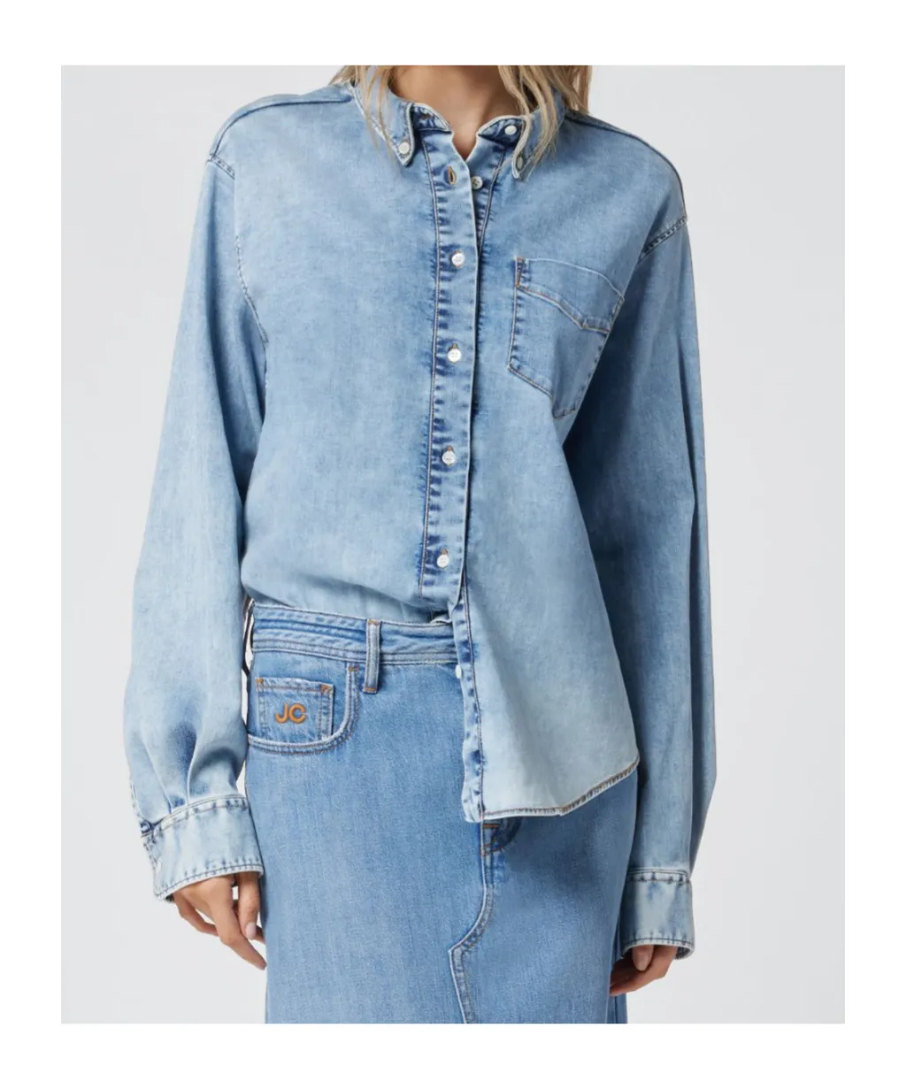 Logo Embroidered Twisted Shirt