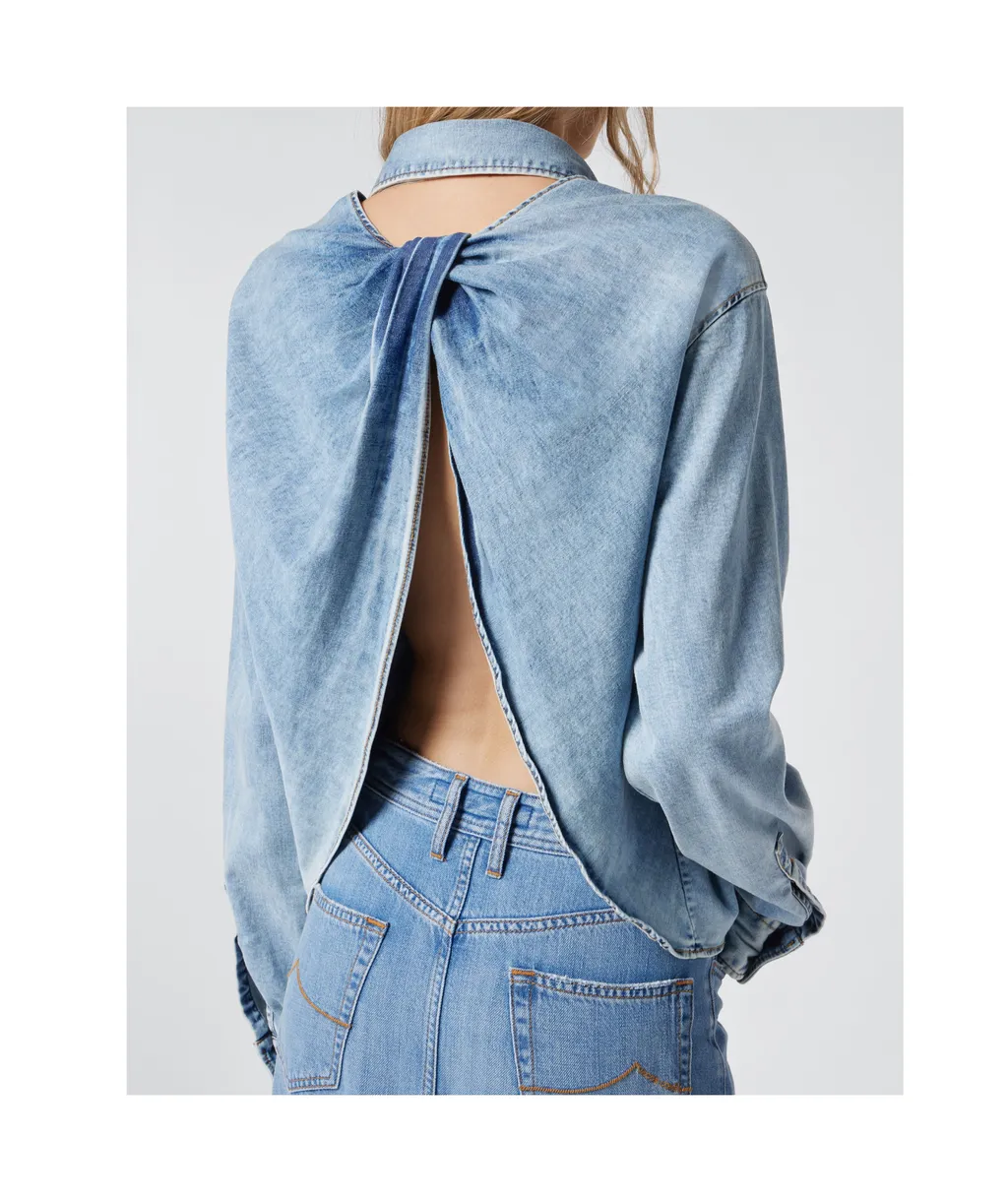 Logo Embroidered Twisted Shirt