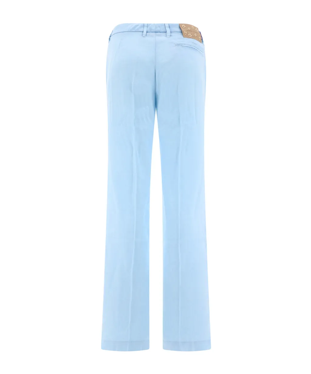 Pressed-Crease Straight-Leg Trousers