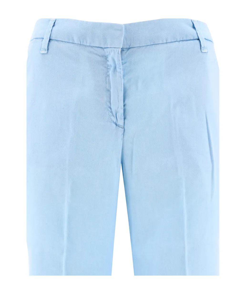 Pressed-Crease Straight-Leg Trousers
