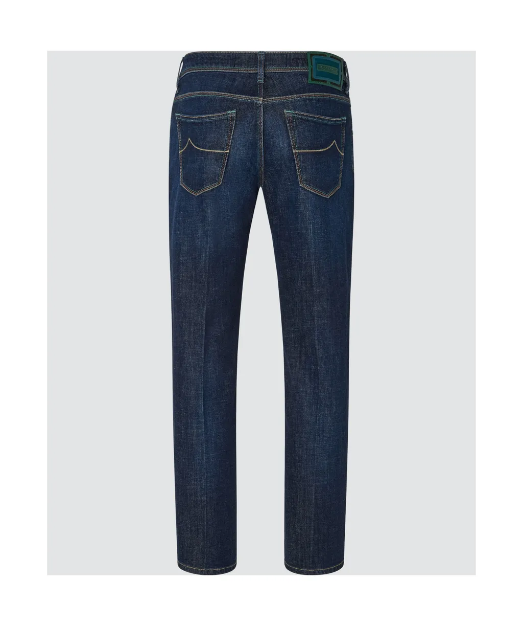 Logo Patch Straight-Leg Jeans