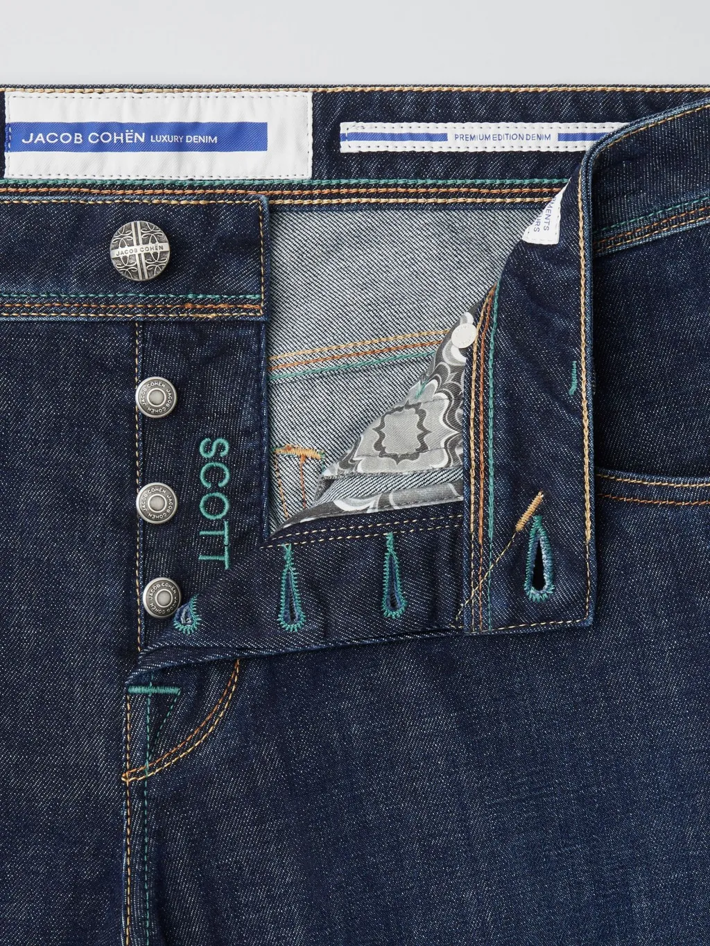 Logo Patch Straight-Leg Jeans