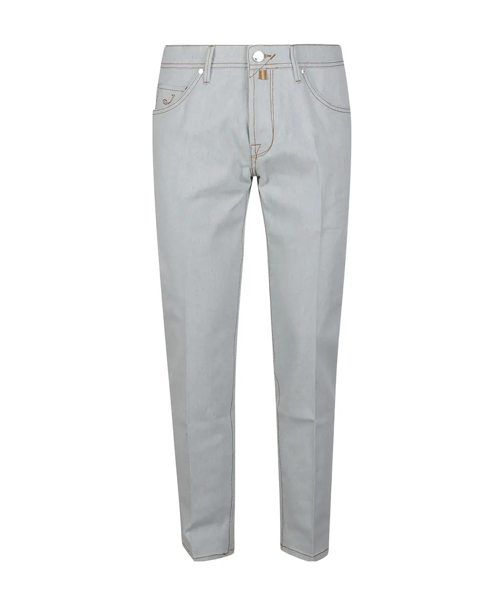 Logo Patch Straight-Leg Jeans