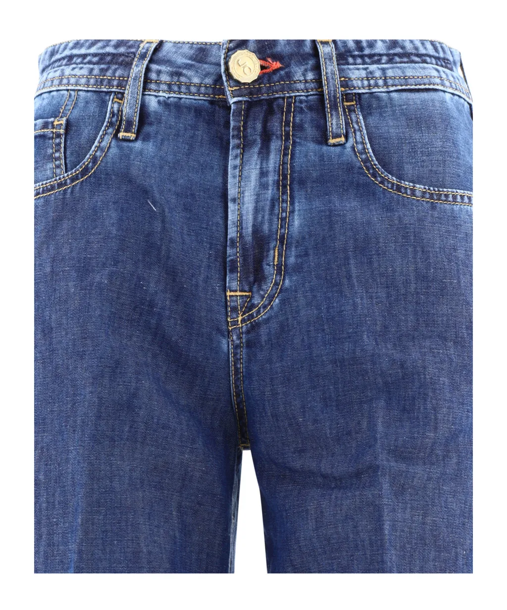 Logo-Patch Wide-Leg Jeans