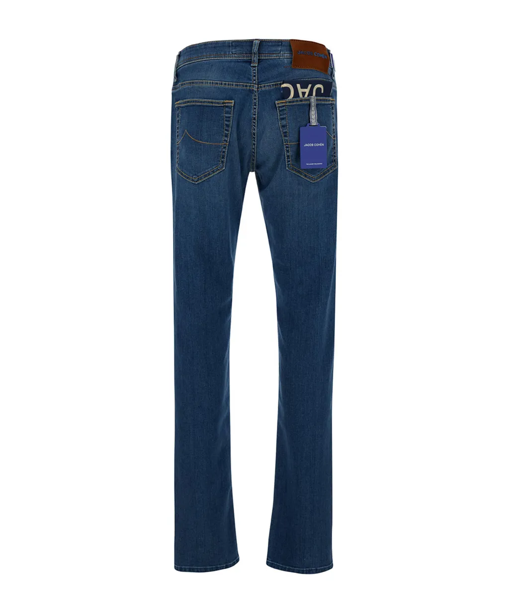 Logo-Embroidered Slim-Cut Jeans