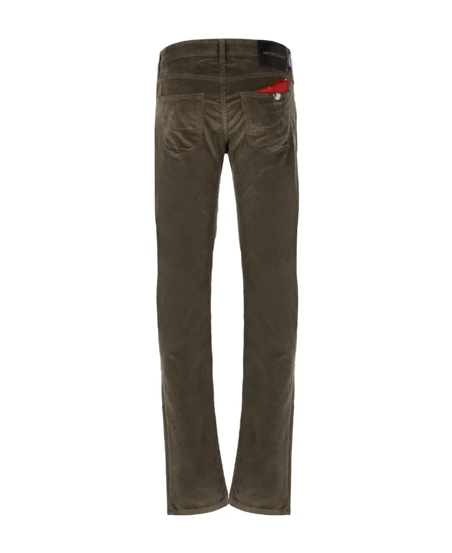 Logo Patch Low-Rise Corduroy Trousers