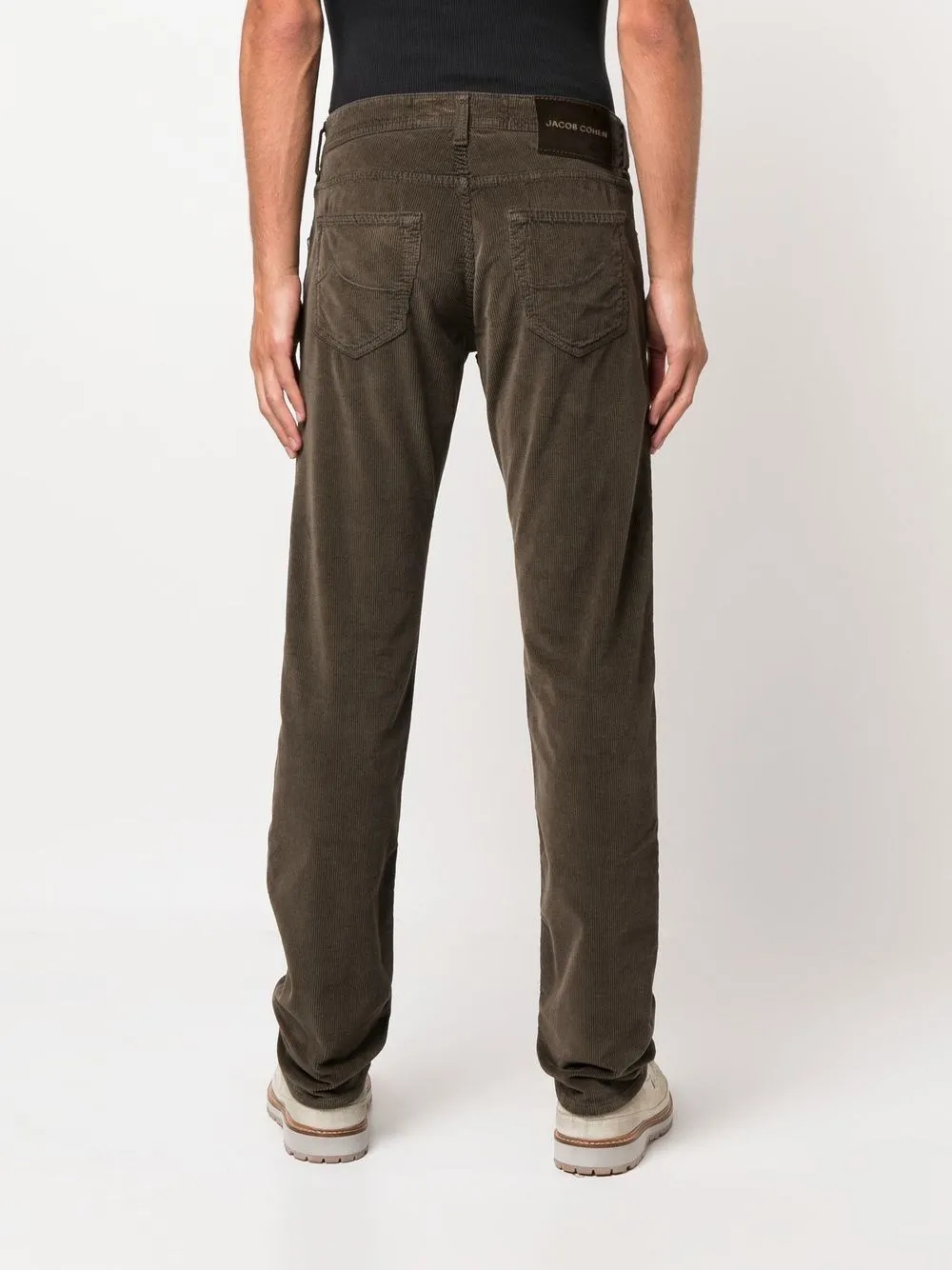 Logo Patch Low-Rise Corduroy Trousers