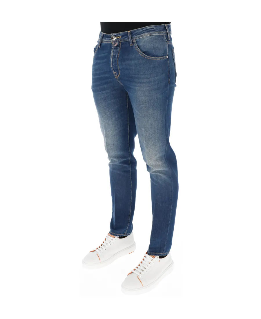 Logo-Patch Slim-Cut Jeans