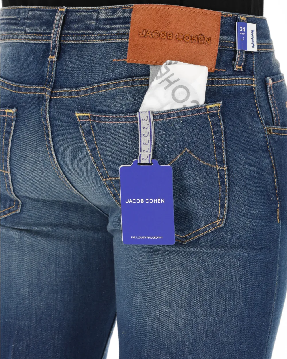 Logo-Patch Slim-Cut Jeans