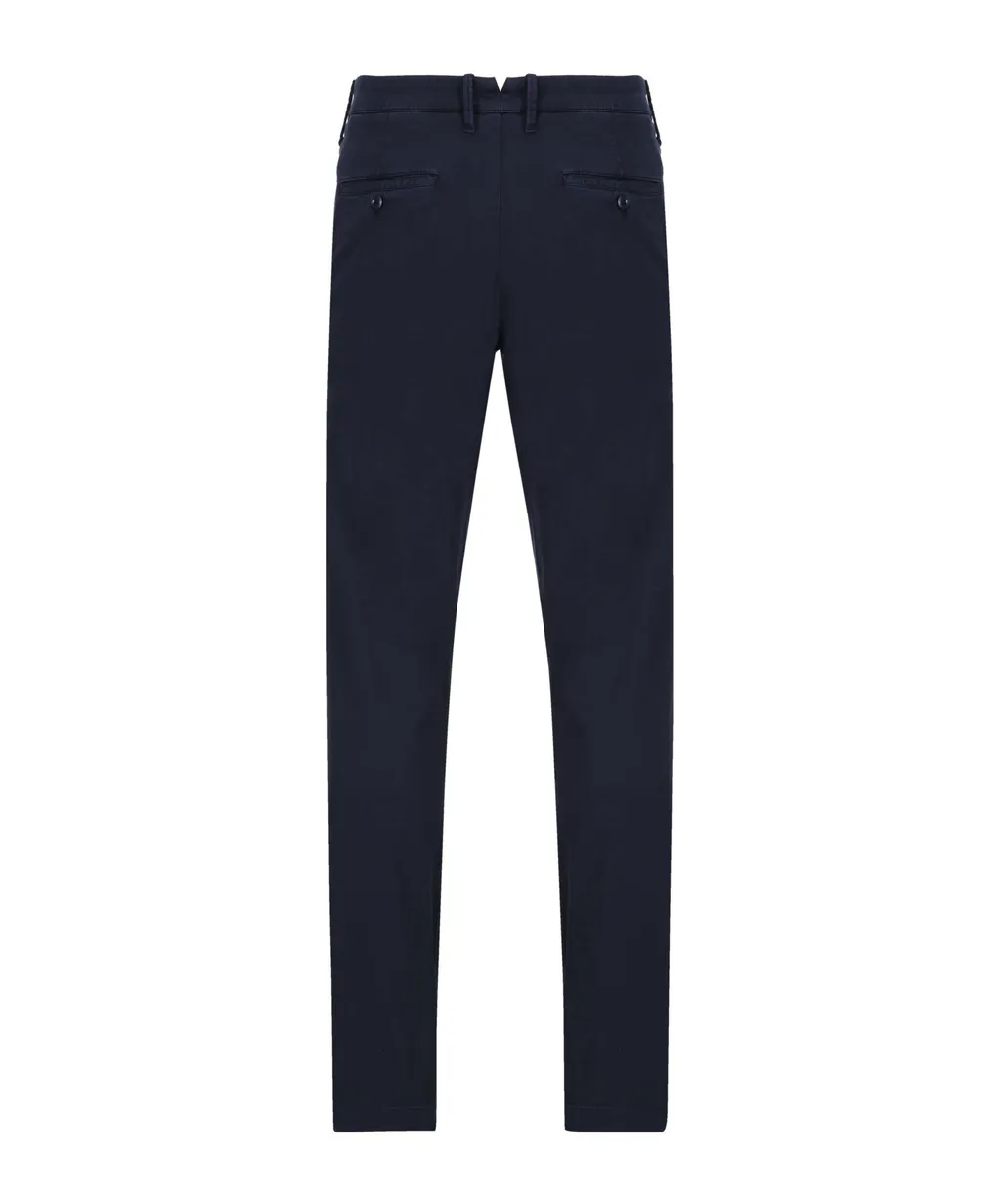 Mid-Rise Slim-Cut Chino Trousers