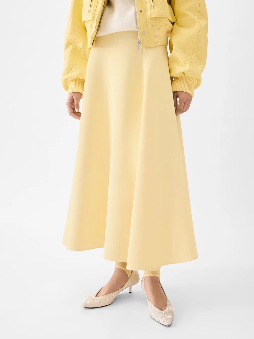 High Waist Flared Maxi Skirt
