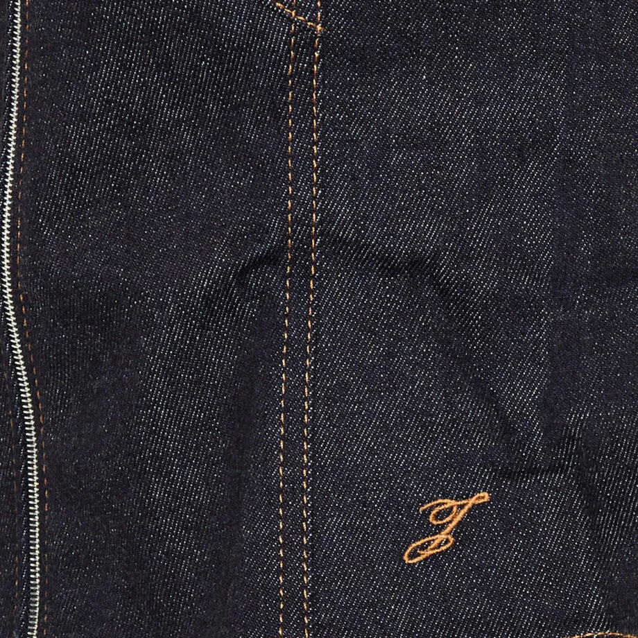 High Collar Denim Vest