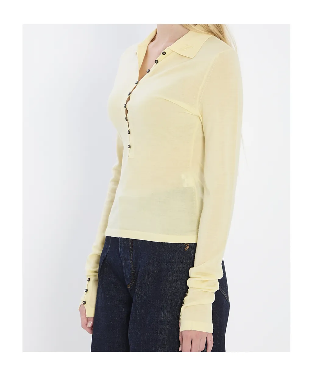 Long-Sleeved Knitted Top