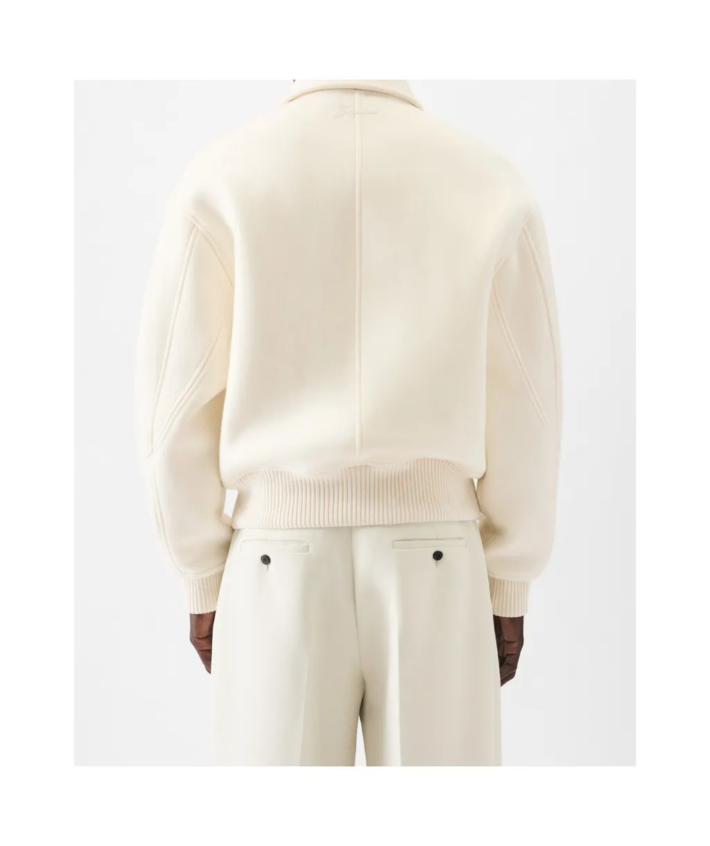 Felt Wool Bomber Jacket