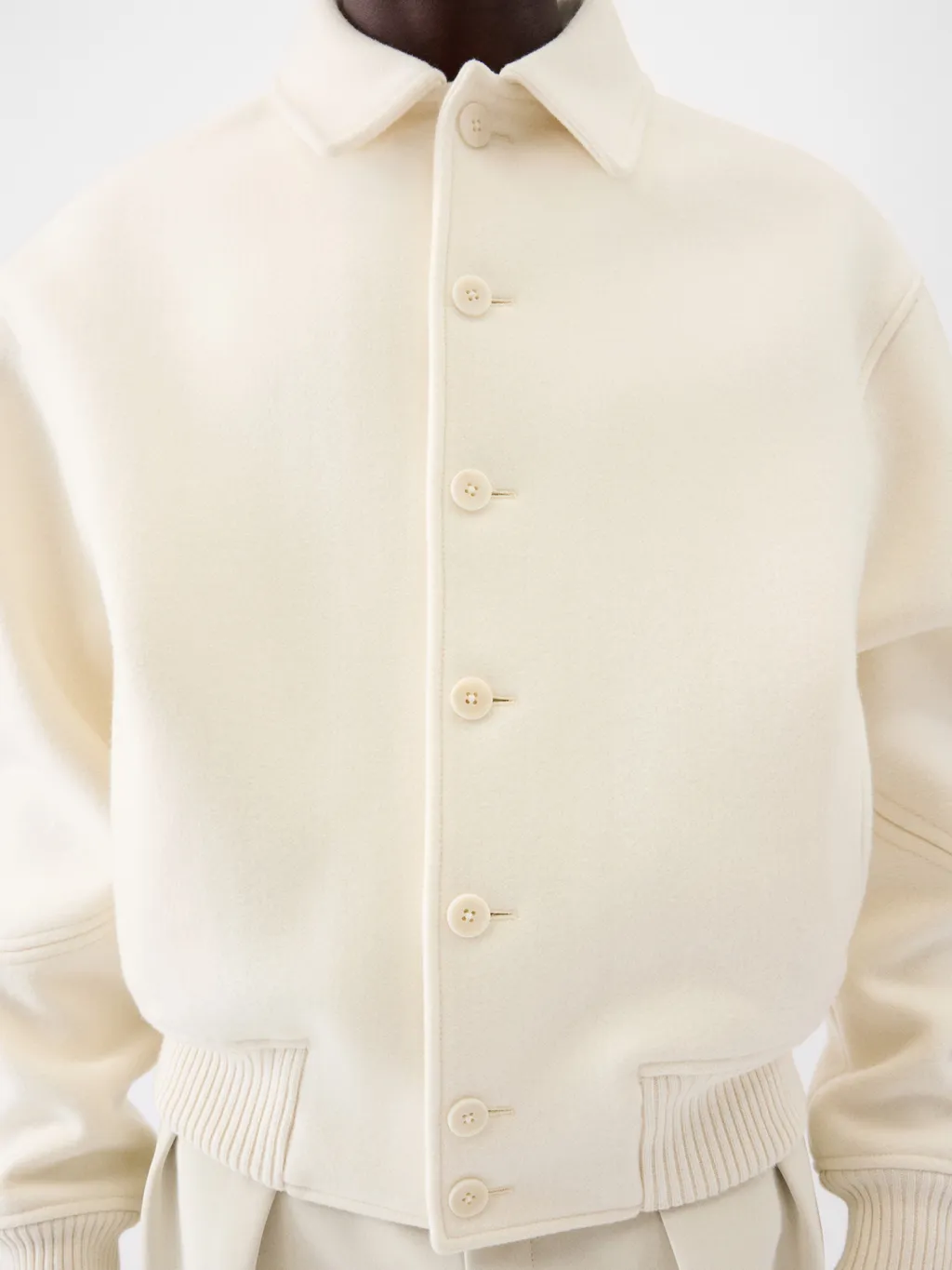 Felt Wool Bomber Jacket