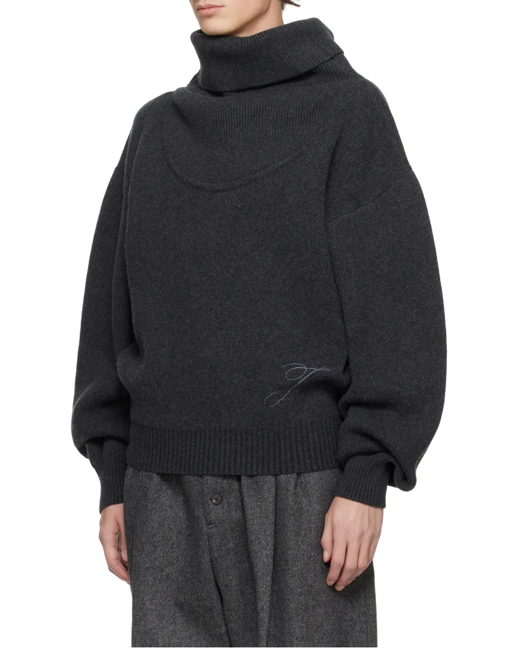 Logo-Embroidered Wool Sweater