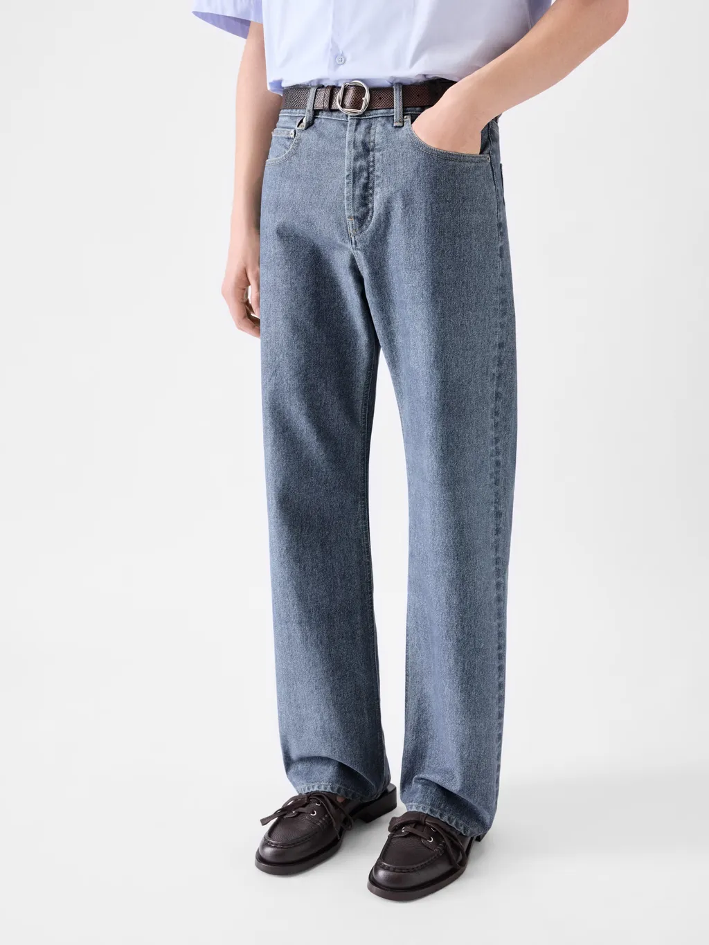 Logo Embroidered Straight-Leg Jeans