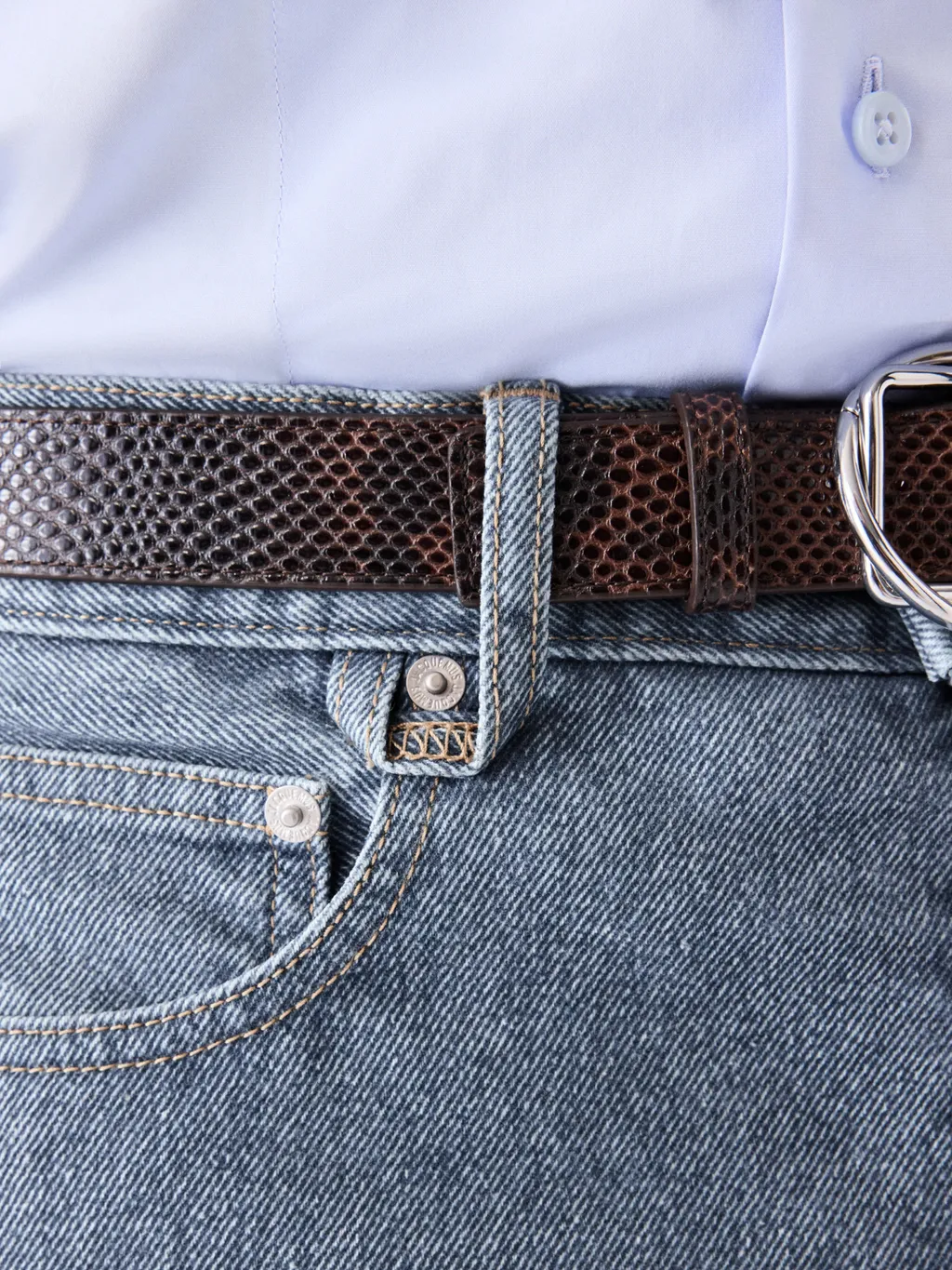 Logo Embroidered Straight-Leg Jeans