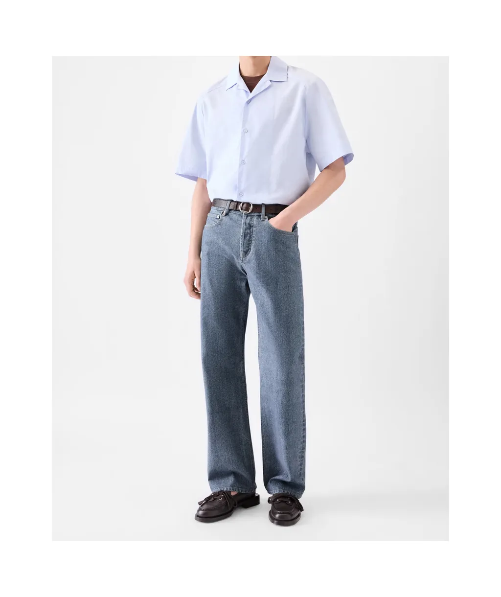 Logo Embroidered Straight-Leg Jeans