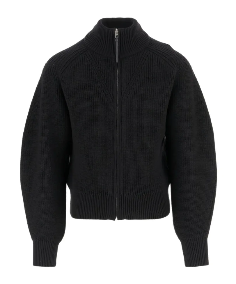 Zip-Up Knitted Cardigan