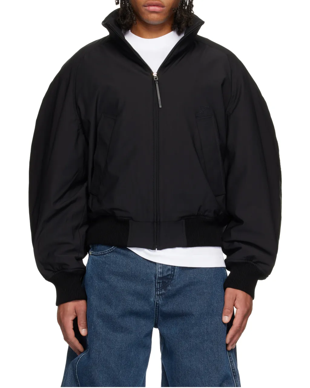 High-Neck Zipped Jacket