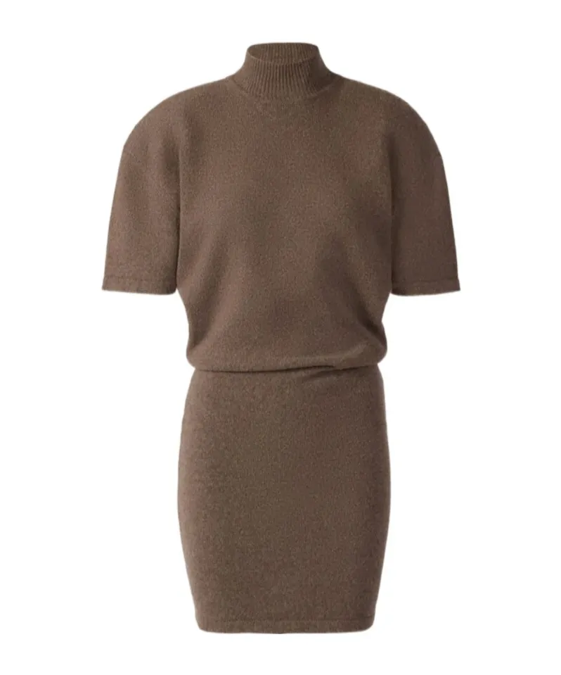 High Neck Knitted Dress