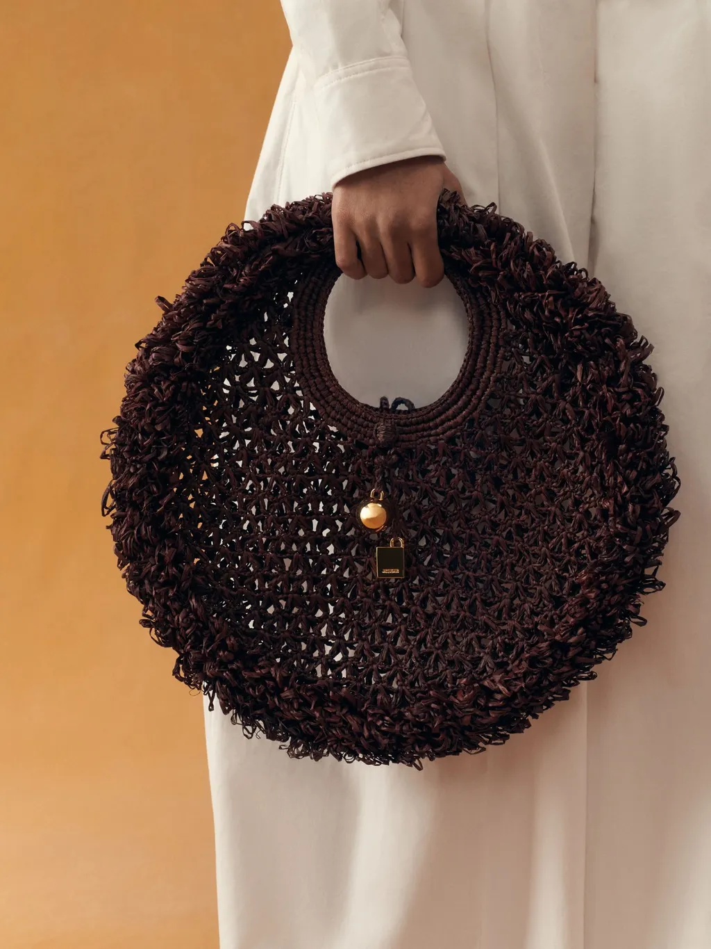 Woven Charm Detailed Bag