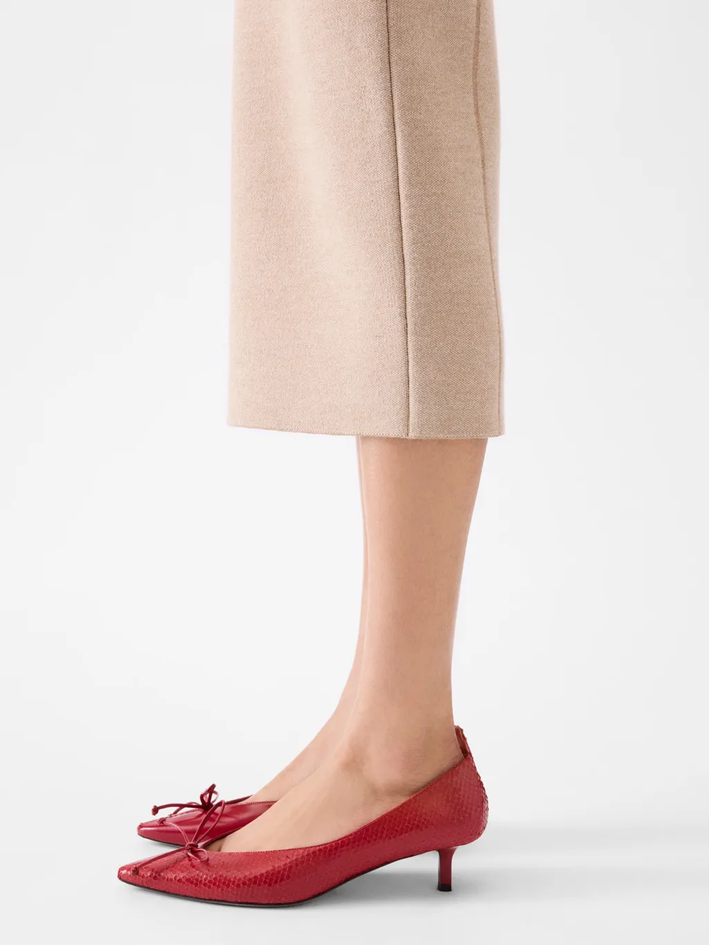The Doppio Knit Midi-Length Skirt