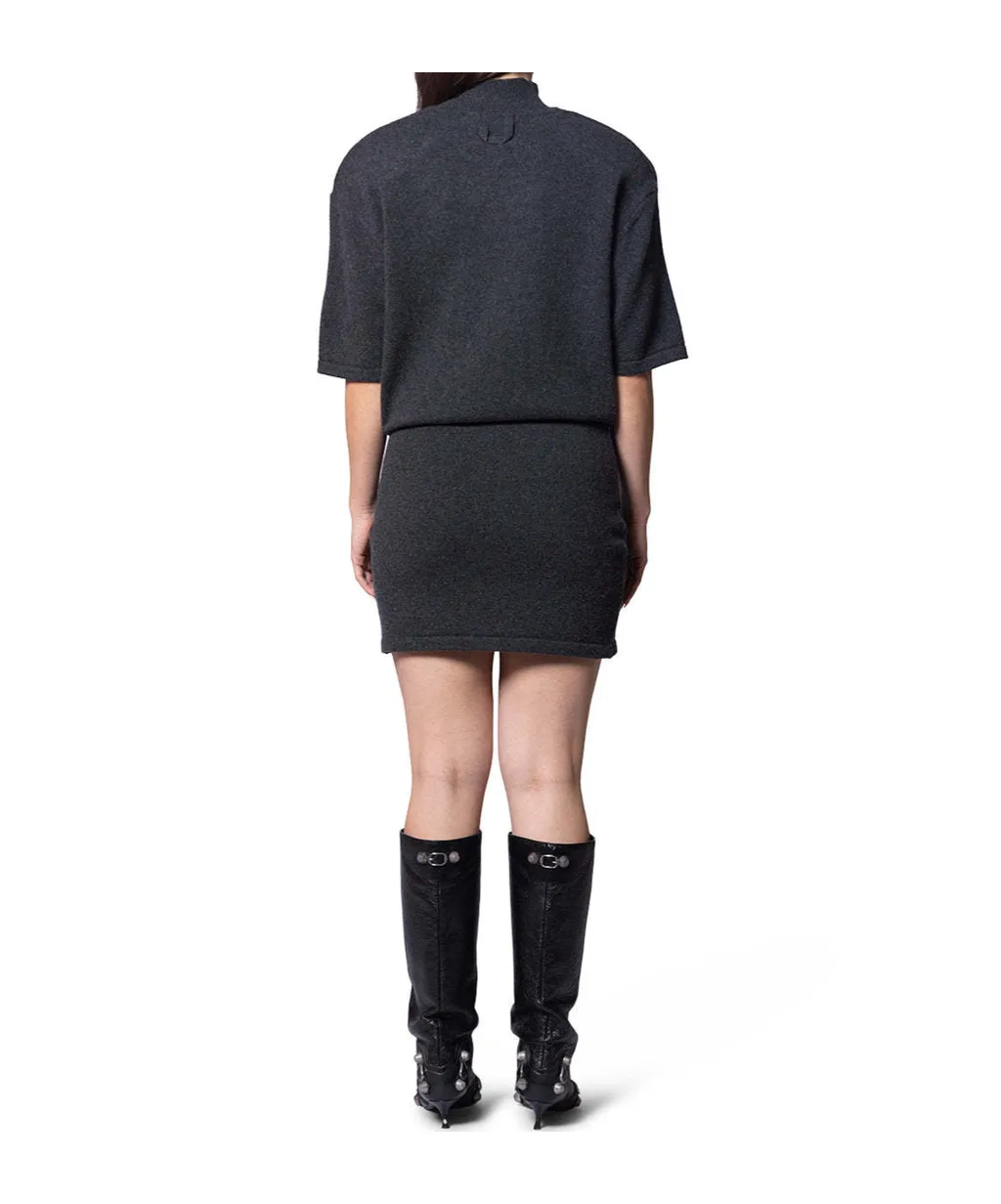 High Neck Knitted Dress
