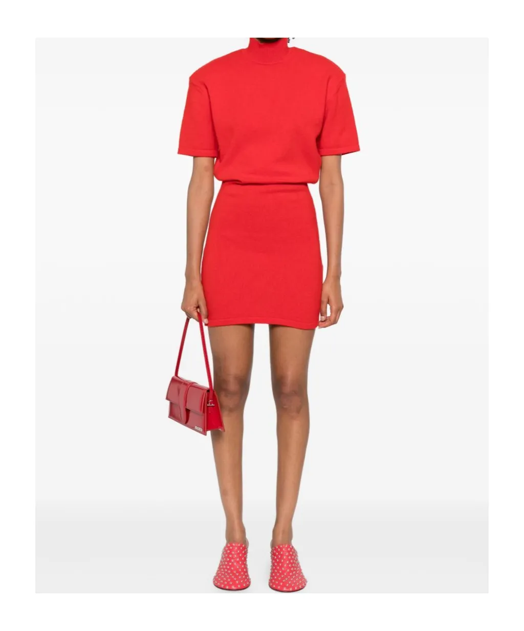 High Neck Knitted Dress