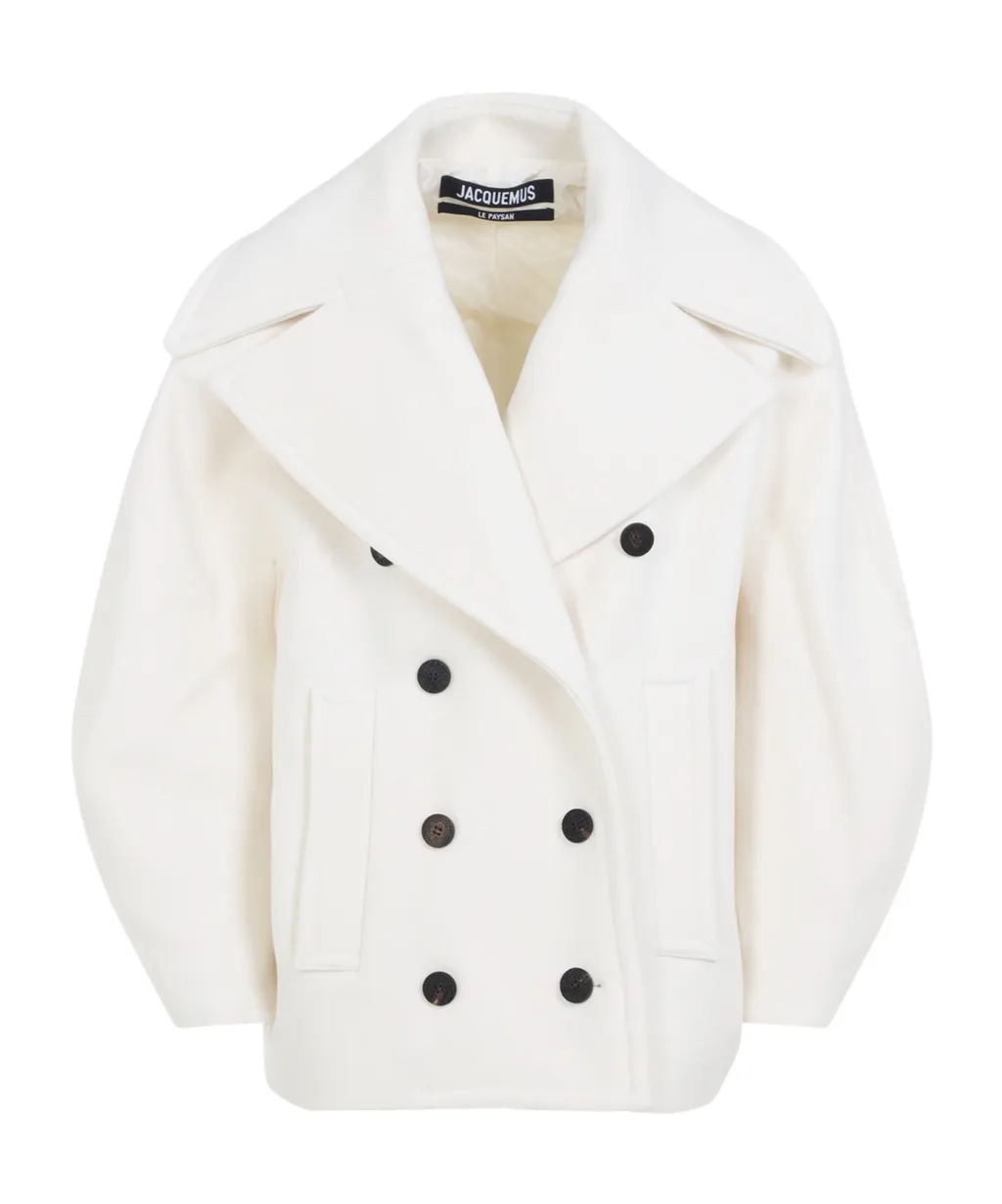 Double-Breasted Long-Sleeved Coat