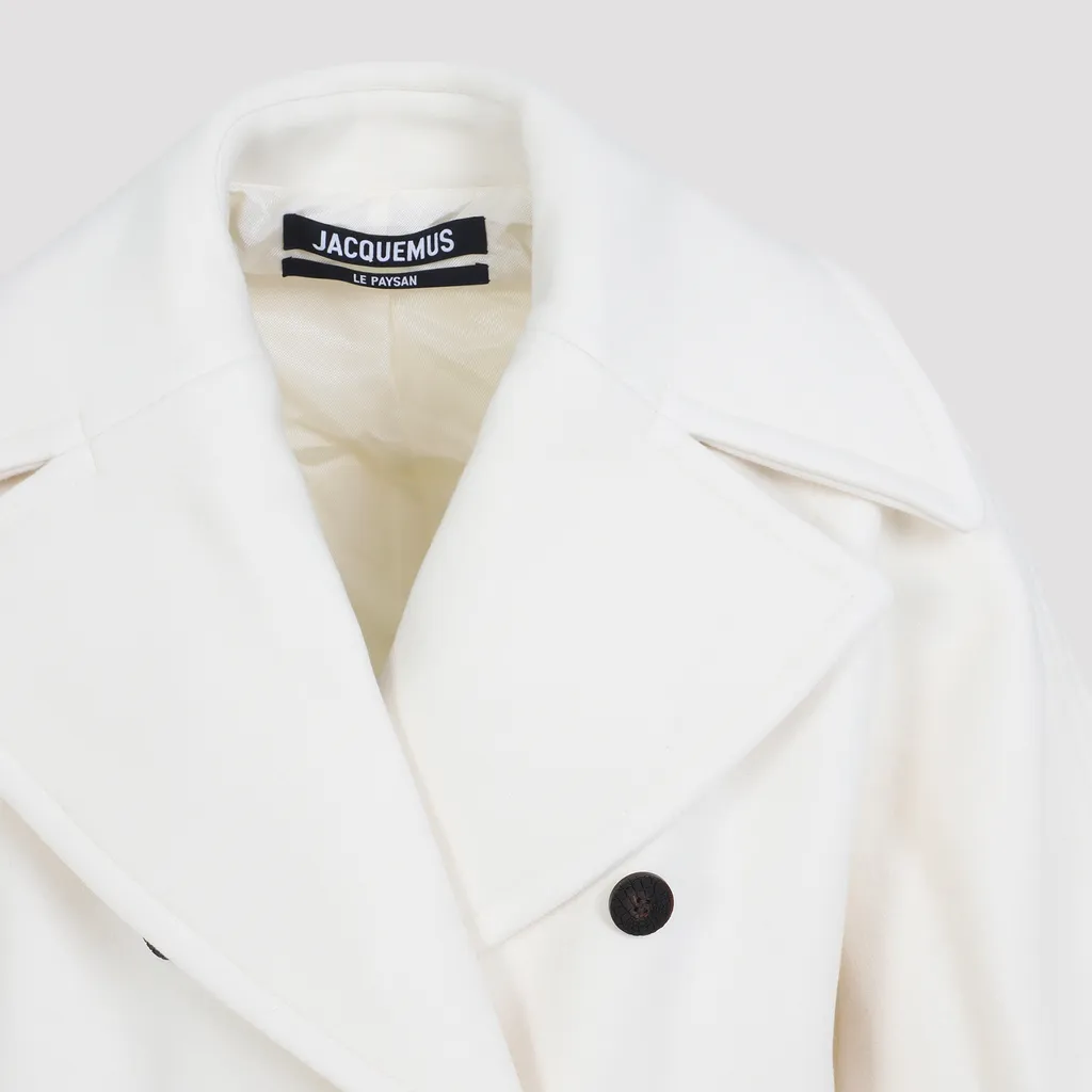 Double-Breasted Long-Sleeved Coat