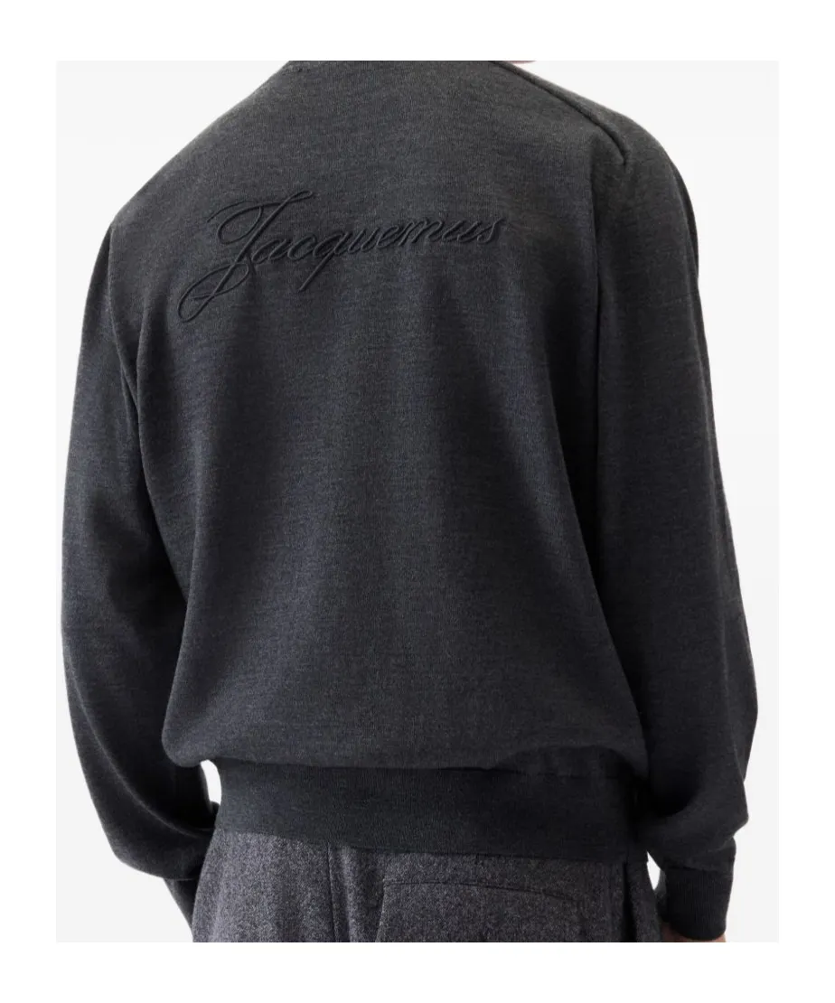 Logo Embroidered Long Sleeved Sweater