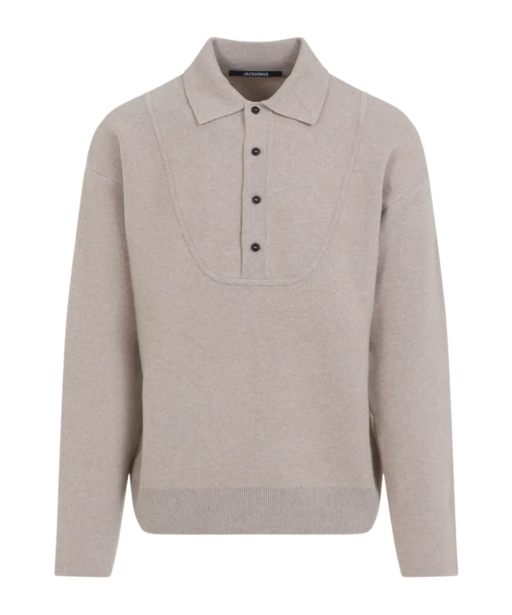 The Pallone Vareuse-Style Knit Polo Sweater