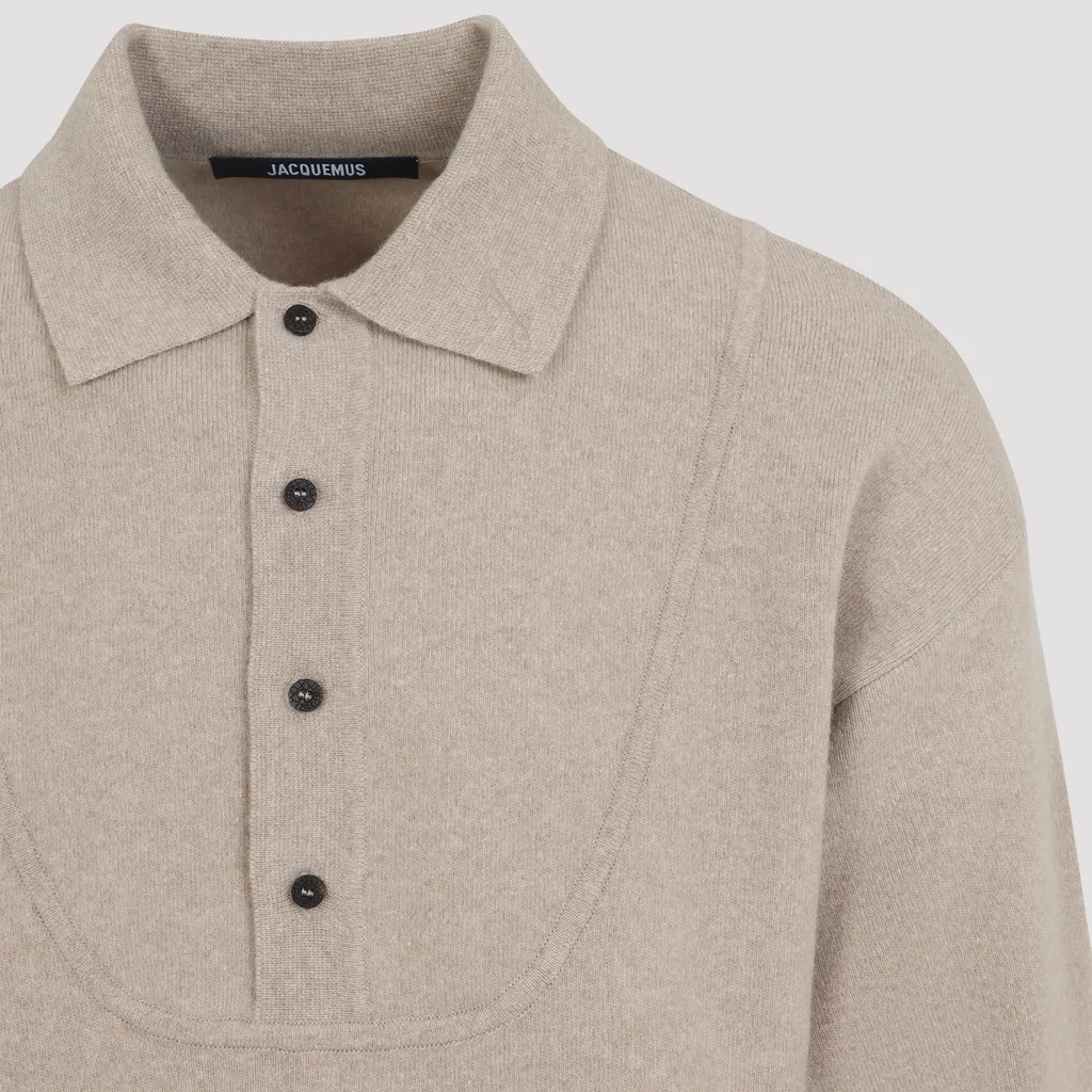 The Pallone Vareuse-Style Knit Polo Sweater