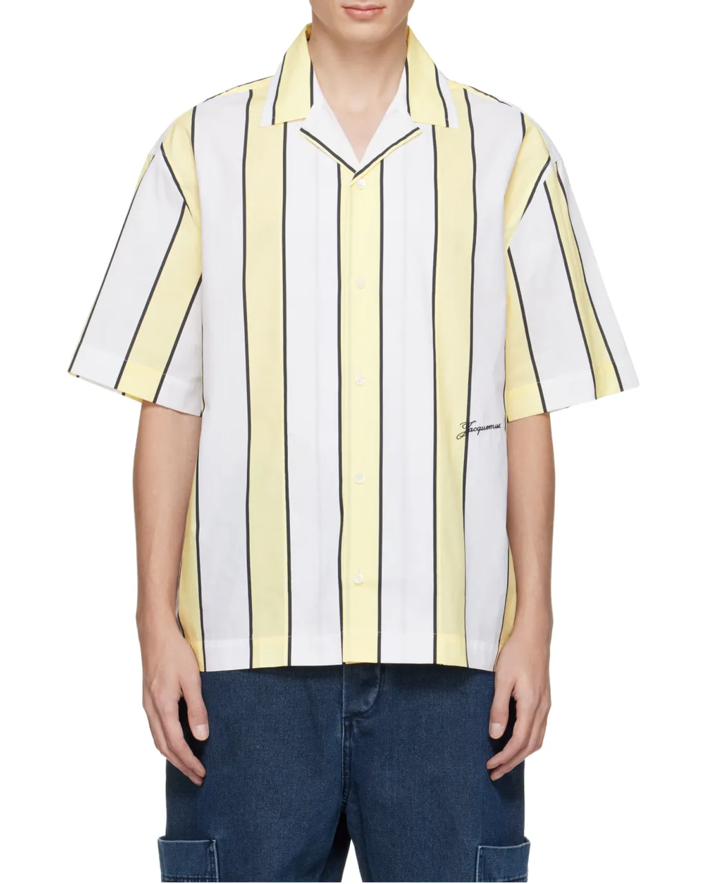 Logo Embroidered Striped Shirt