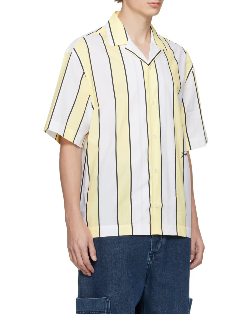 Logo Embroidered Striped Shirt