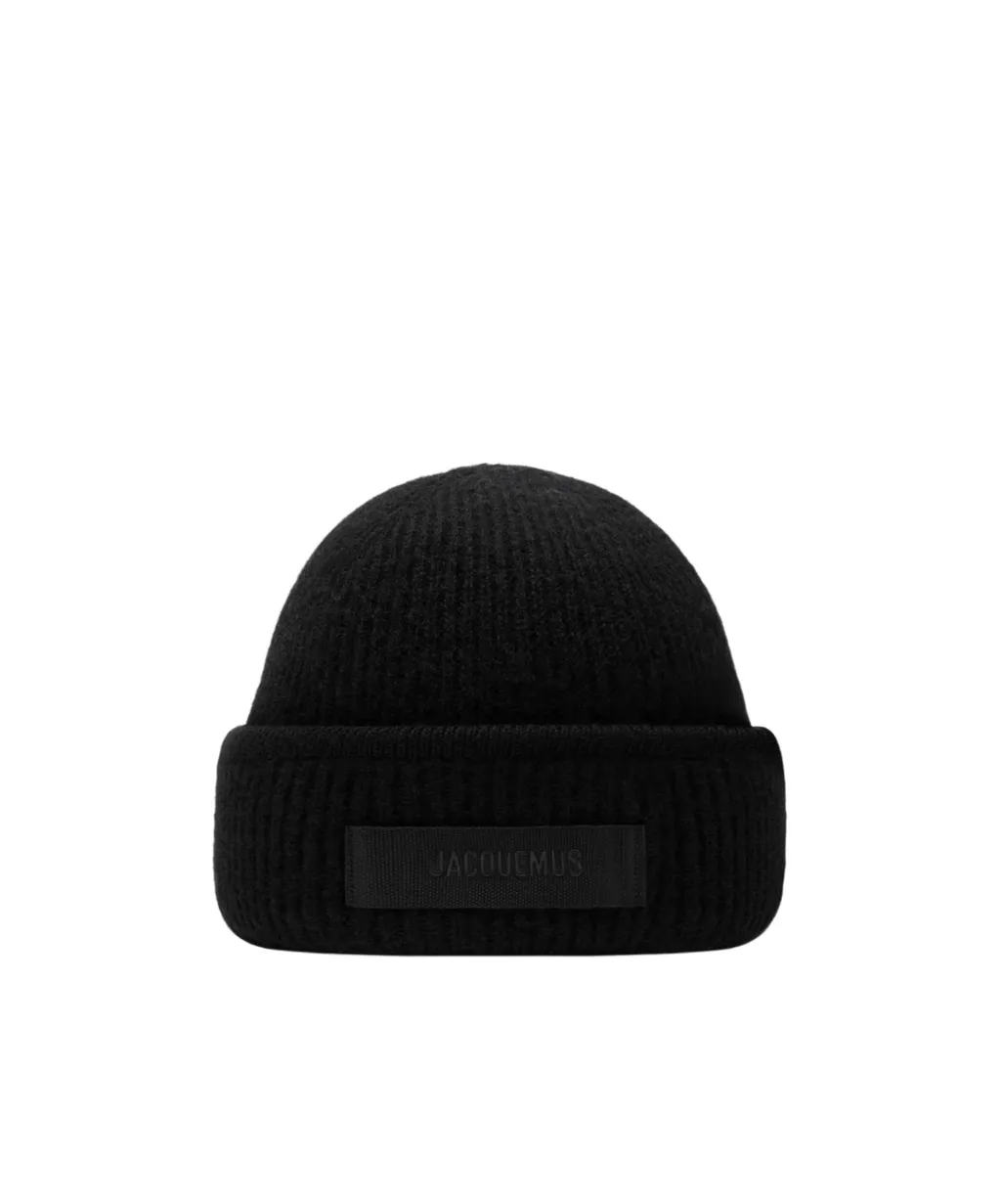 The Gros Grain Logo Patch Beanie