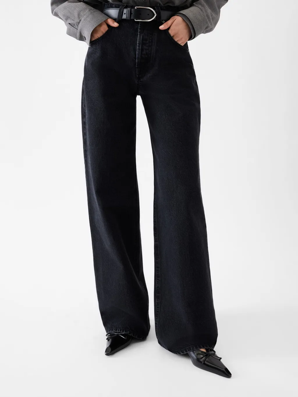 High-Waisted Wide-Leg Jeans