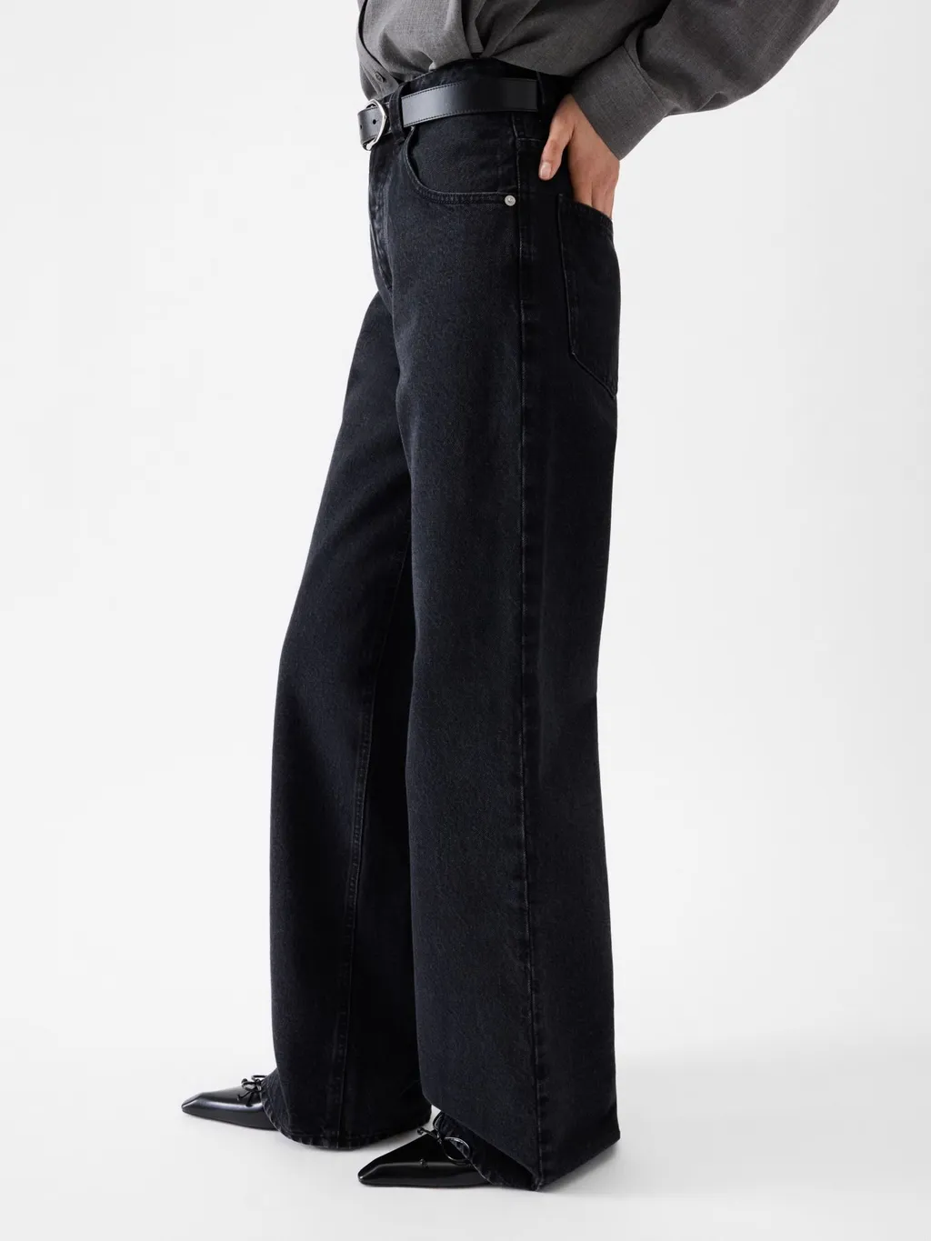 High-Waisted Wide-Leg Jeans
