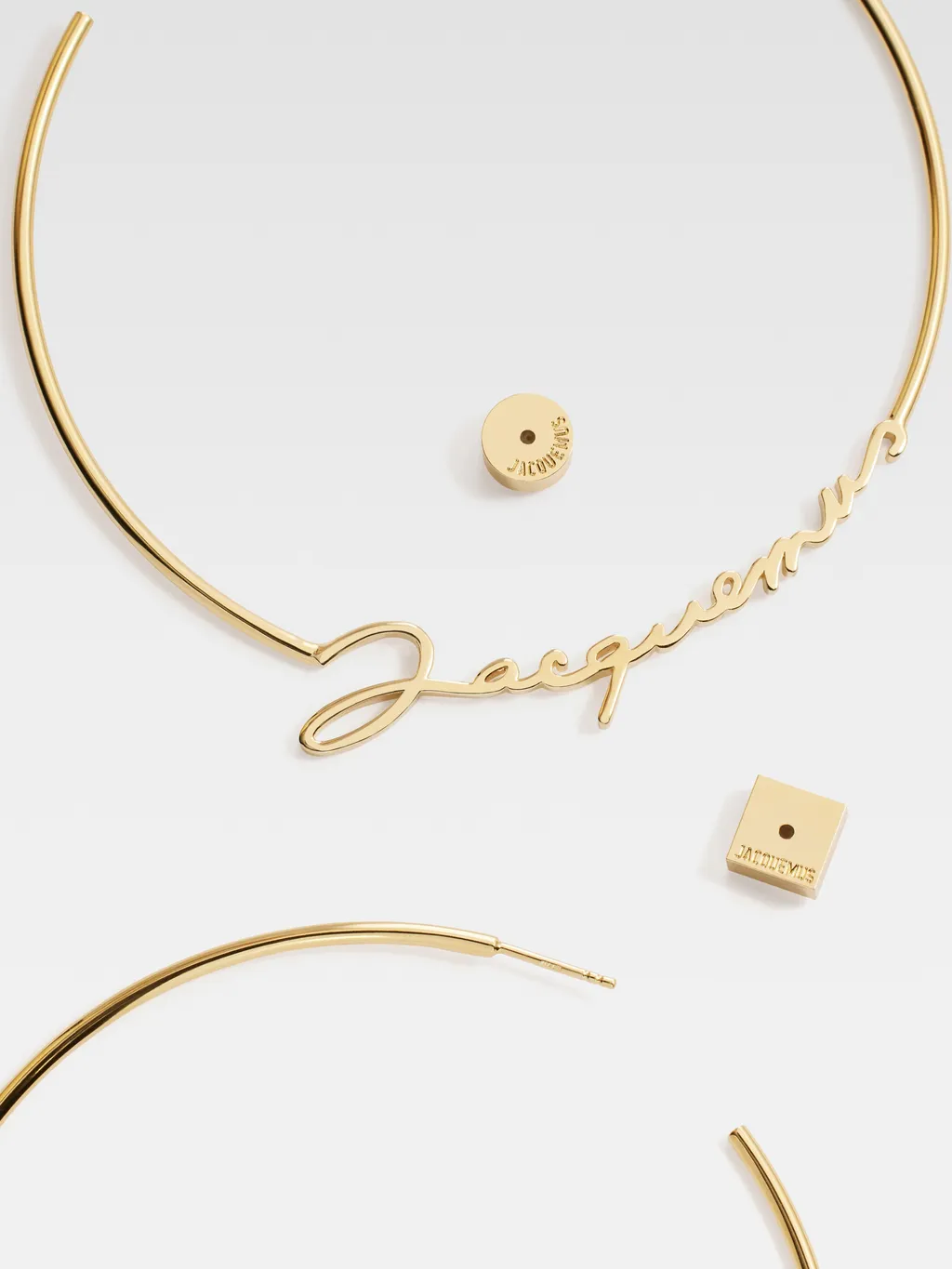 Logo Plaque Hoop Earrings
