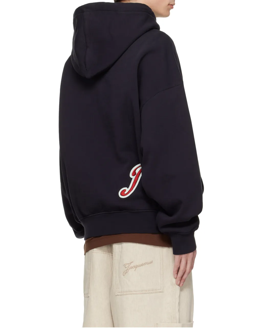 Logo Patch Drawstring Hoodie