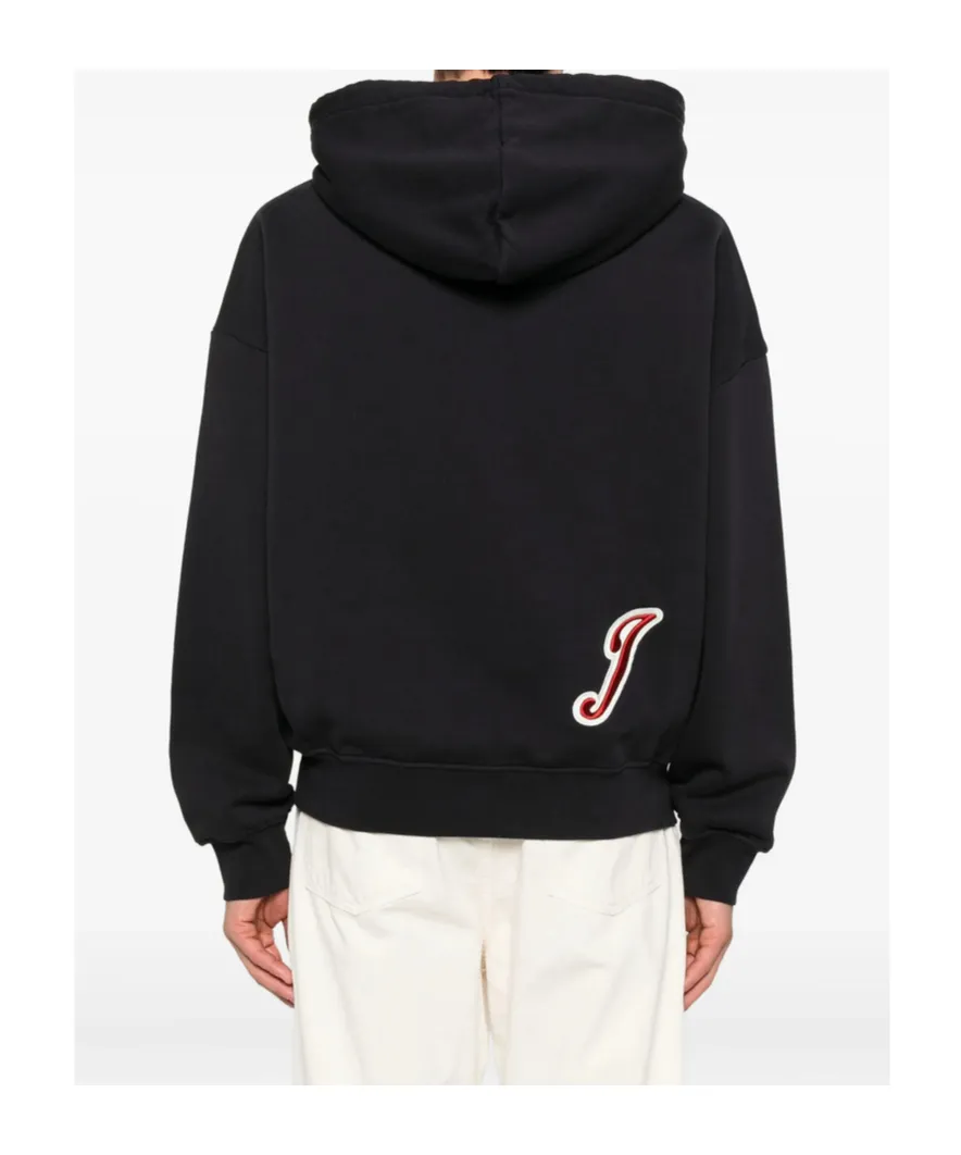 Logo Patch Drawstring Hoodie