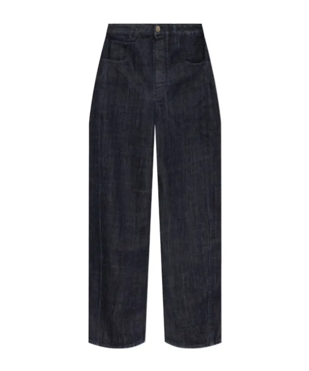 Denim Trousers With Belt Loops